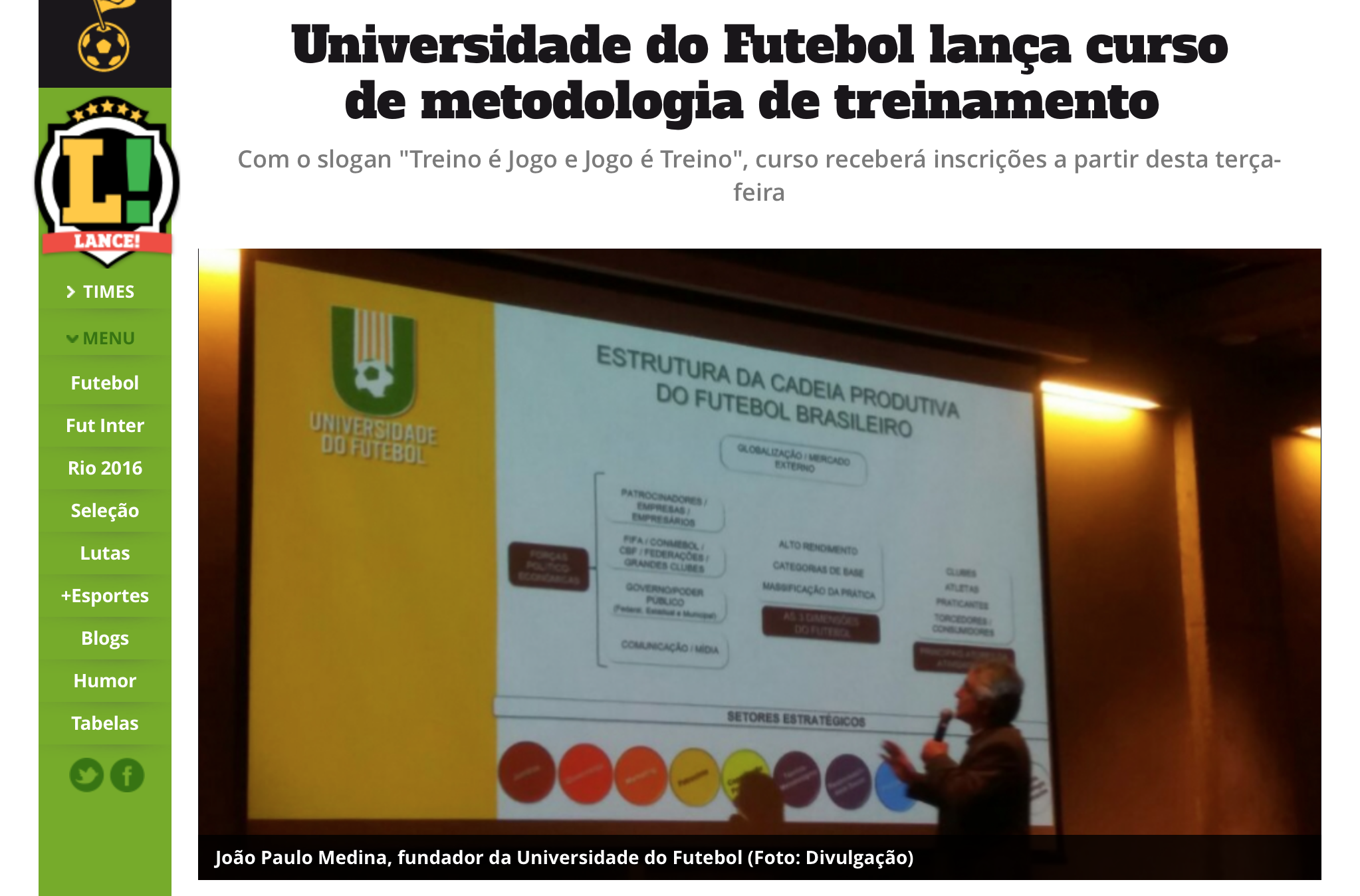 Curso Futebol - Treinamento em Forma de Jogo, Esporte