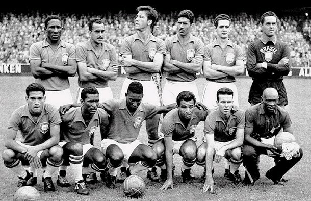 Seleção Brasileira de Futebol campeã do mundo em 1958. Foto: Divulgação